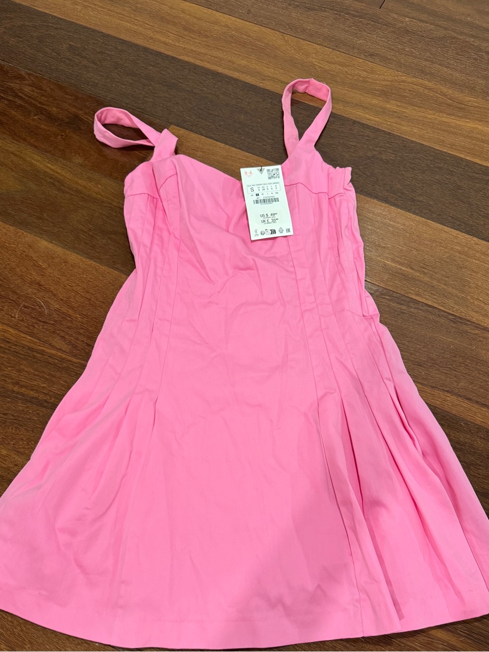 Zara Pink Mini Sundress with Adjustable Straps
